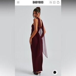 YULIA MAXI DRESS -SMALL CHERRY LACQUER baby boo fashion worn once & Dry cleaned!